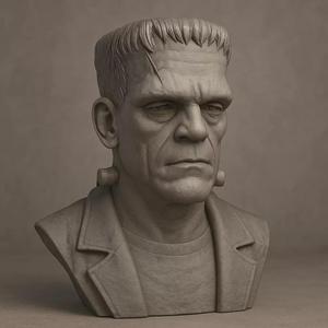 Frankenstein Bust 3D Print Model - Horror Monster STL