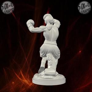 Powerful Female Boxing Champion Sculpture – SoliDRawinGs SG959