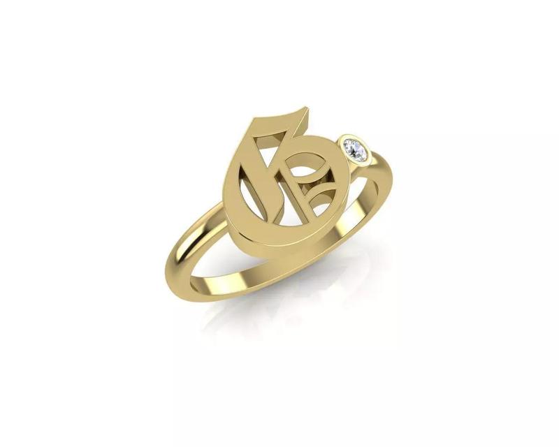 - Old English font ring G