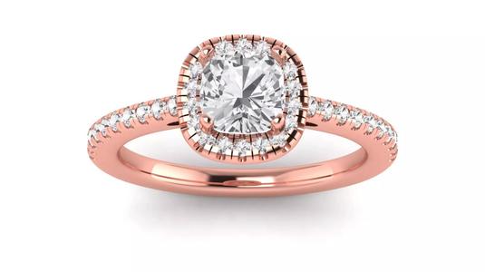 Solitaire Wedding Engagement Women Square Hole Ring