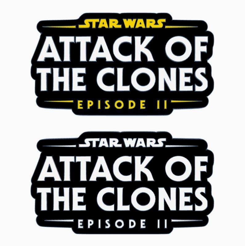 STAR WARS - ATTACK OF THE CLONES - EPISODE II Logo Display by MANIACMANCAVE3D
