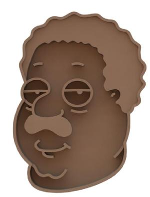 Family guy Cleveland Brown cookie cutter