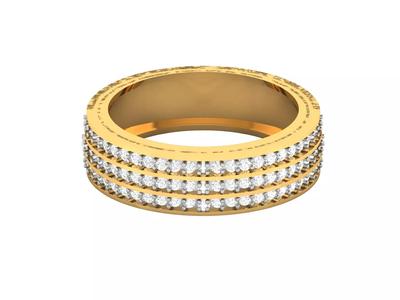 Solitaire Women Ring 3dm STL OBJ FBX Render Details