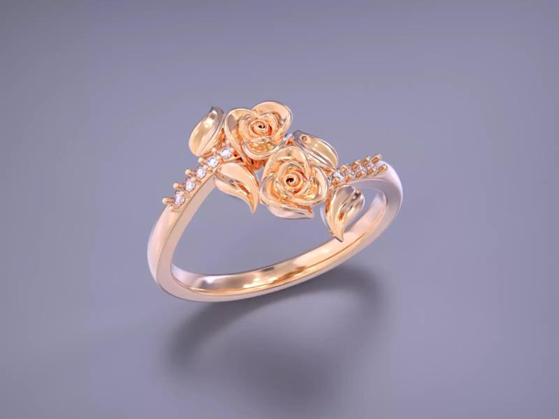 Flower jewelry ring