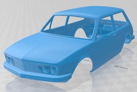 Volkswagen Brasilia 1980 Printable Body Car