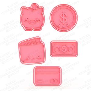 Kawaii finance cookie cutter set of 5