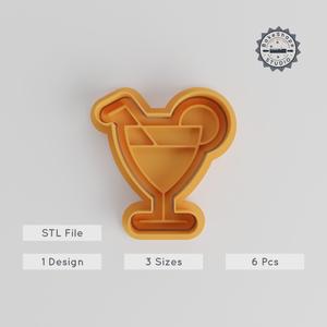 Lemonade Shape Cutter & Stamp Set, Perfect for Cookies & Fondant, Includes 6 Pieces in S/M/L Sizes, Summer Beverage Drink Design PRODUCT_4905