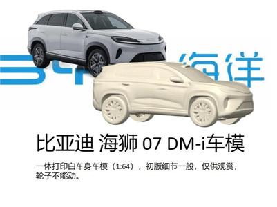 BYD Sea Lion 07 DM-i car model, 1:64 scale, small and cute, with supports less than 20 grams