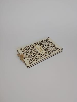 Wooden envelope for a Christmas card or money.