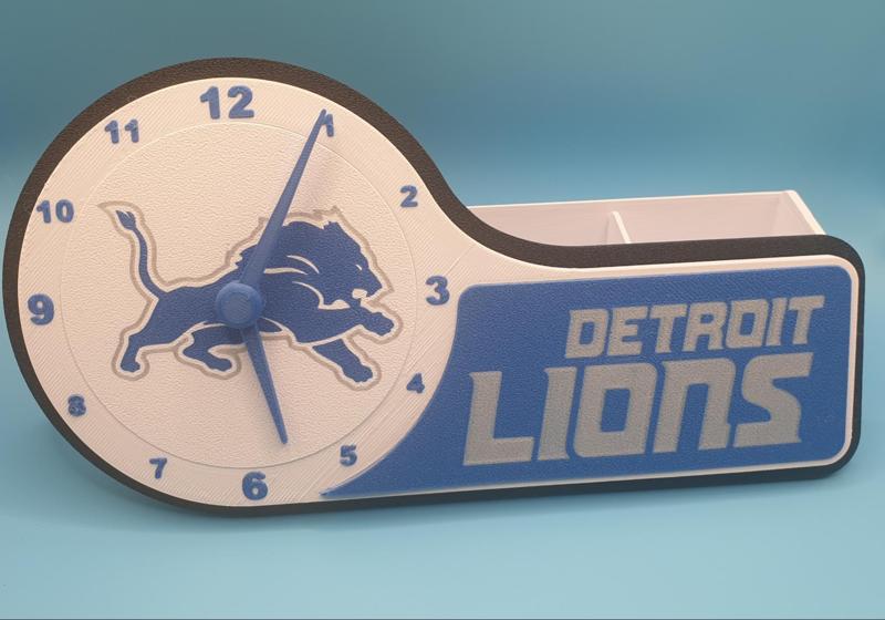Detroit Lions Organizer Clock