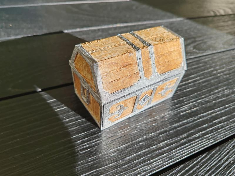 Genshin exquisite chest usb holder with print in place hinge