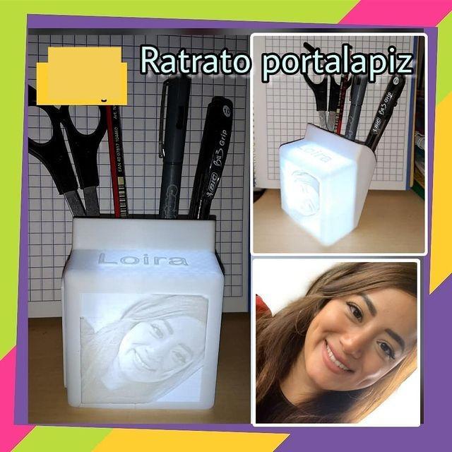 pencil holder lithophane lamp