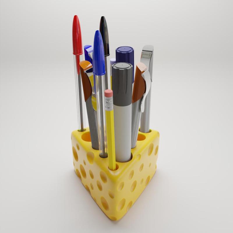 Simple Cheese pen holder