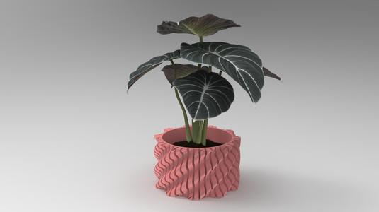 The Wave Planter Pot – Elegant 3D Printable Planter STL File for Modern Home Decor