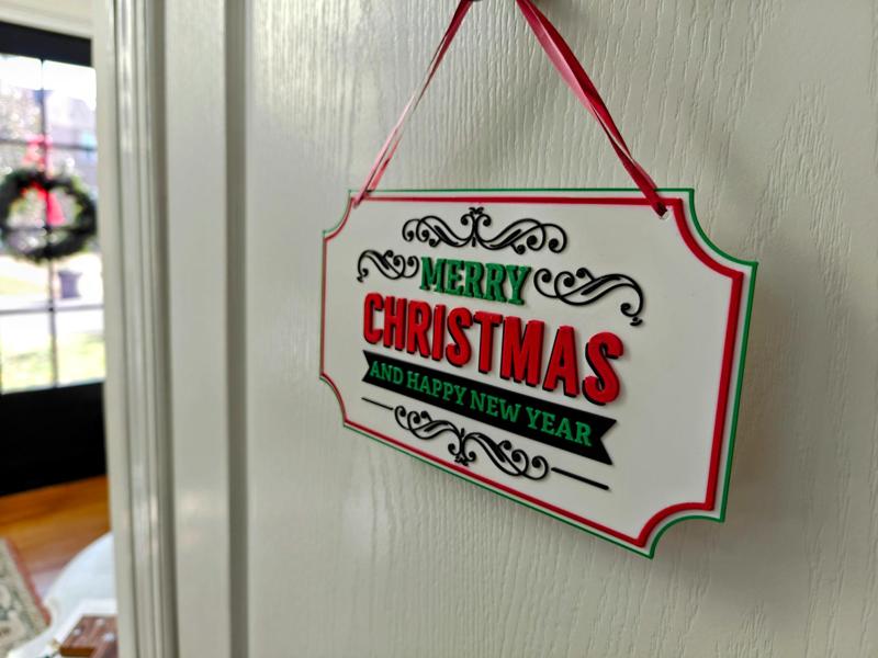 Merry Christmas and Happy New Year Sign