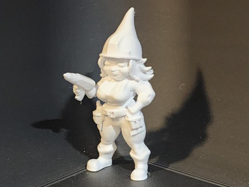 Garden Gnome Female Construction Worker