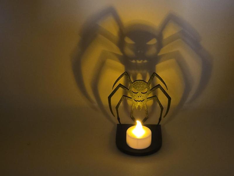 Halloween Tealight Shadow Play Spider