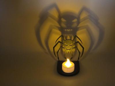 Halloween Tealight Shadow Play Spider