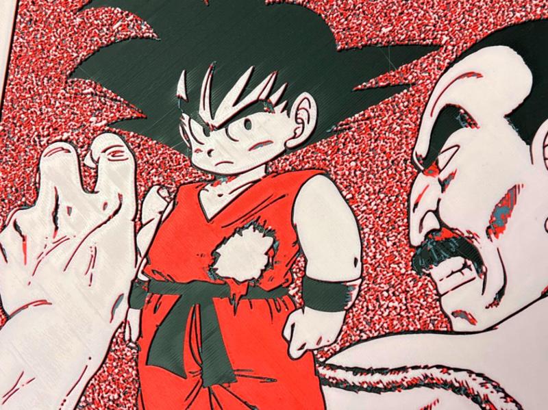 Goku kid vs Tao Pai Pai manga cover