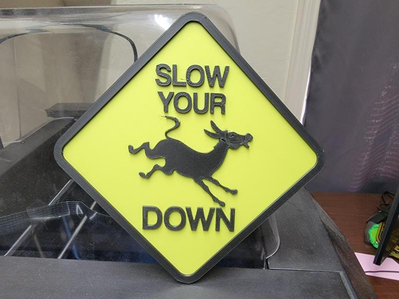 Slown Down Sign