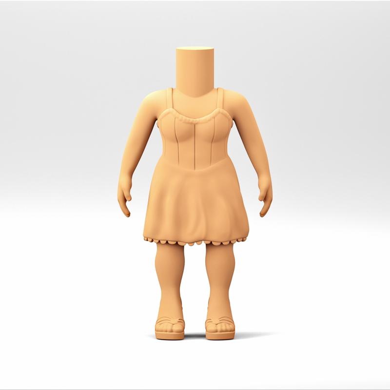 A female Body in a Funko POP style. WB_05