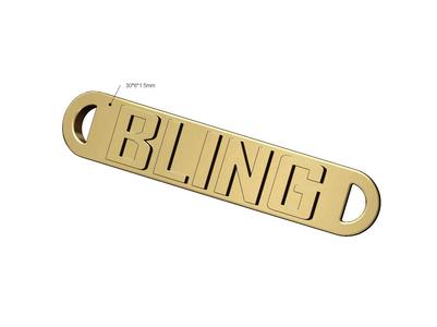 Bling rounded plate tag 3D print model