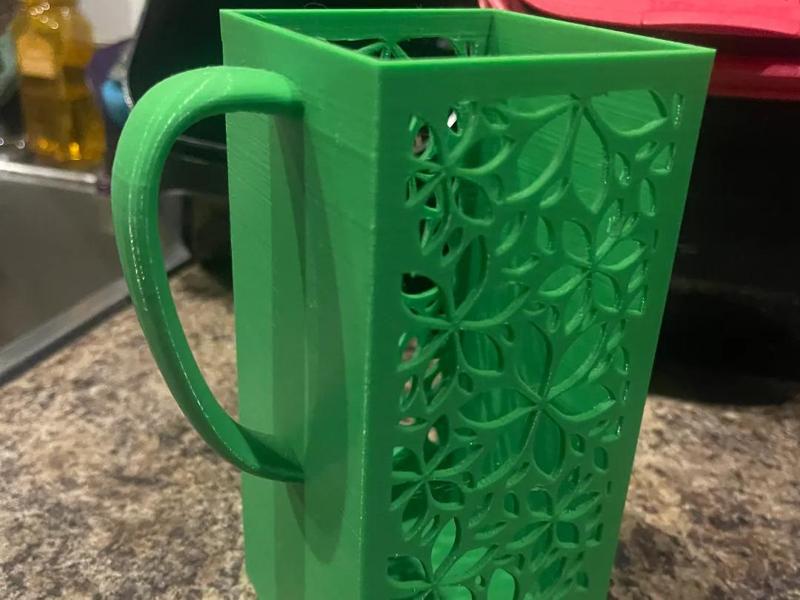 2l Carton Caddy - Flower Motif