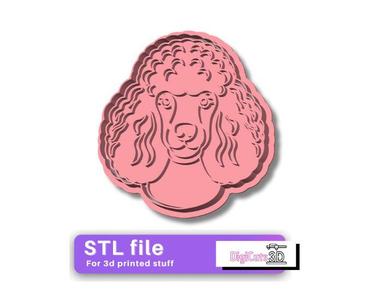 Caniche FACE COOKIE CUTTER STL FILE - Poodle DOG - PETS THEME COOKIE CUTTERS