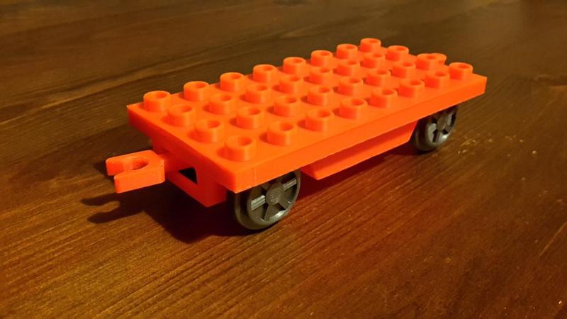 Duplo compatible fully printable train wagon