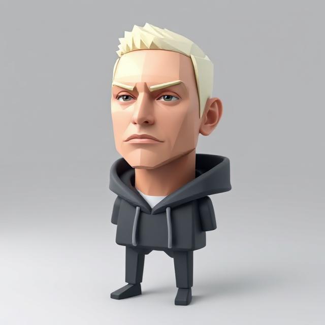Low Poly Rapper - Inspired by Eminem (Not 1:1)