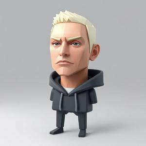 Low Poly Rapper - Inspired by Eminem (Not 1:1)