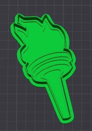 Olympic Torch Cookie Cutter and Stamp