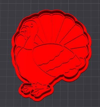 Turkey Cookie Cutter and Stamp
