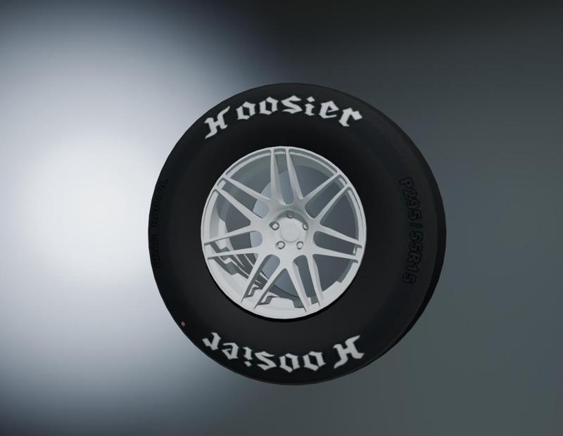 Drag Wheel M/T Hoosier Comp 2pce 3d