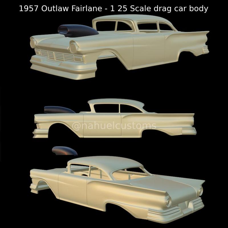 1957 Outlaw Fairlane - 1 25 Scale drag car body