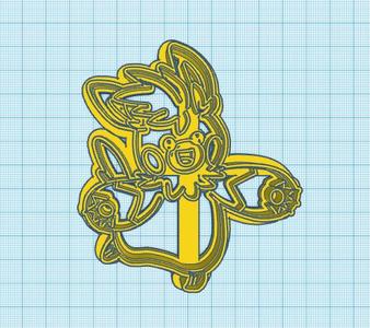 Pokemon: Pawmot Cookie Cutter