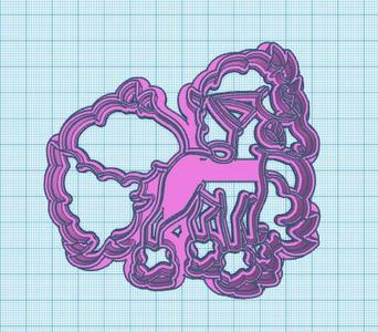 Pokemon: Galarian Ponyta Cookie Cutter