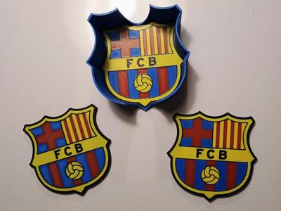 FC Barcelona Coaster + holder (4 colors)