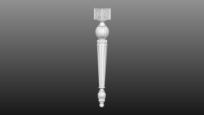furniture leg 3D cnc