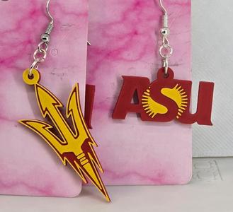 ASU Earrings and Keychains