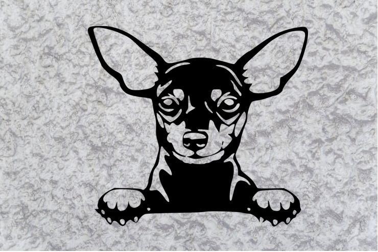 Min Pin Miniature Pinscher Dog deco on wall deco