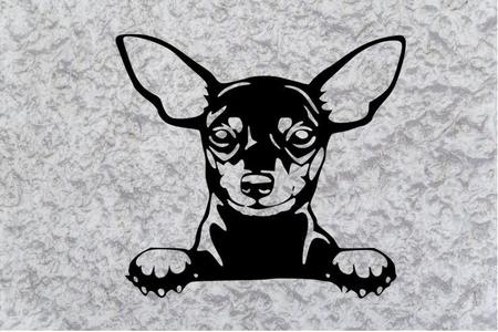 Min Pin Miniature Pinscher Dog deco on wall deco