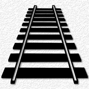 Train wall art train tracks wall decor 2d art