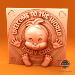 Baby shower money card for girl