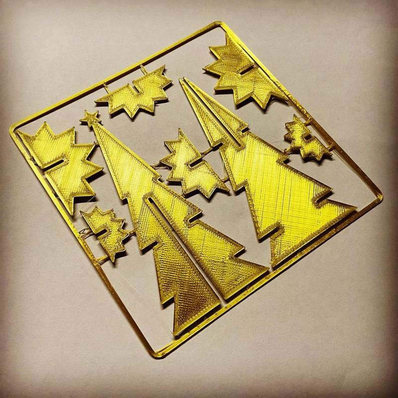 Christmas tree kit card ornament