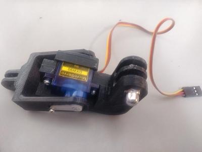 Servo Tilt GoPro style mount