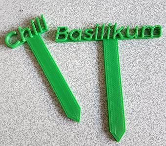 Pflanzen Schilder (plant signs mostly in german)