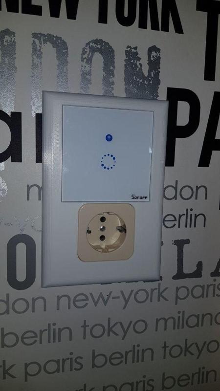 Sonoff Touch EU Merten Steckdosen Abdeckung