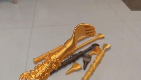 Royal-Approved Retractable Scratcher (Golden Staff Head Version)
