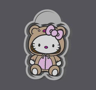 Hello Kitty Bear Freshie Mold Housing